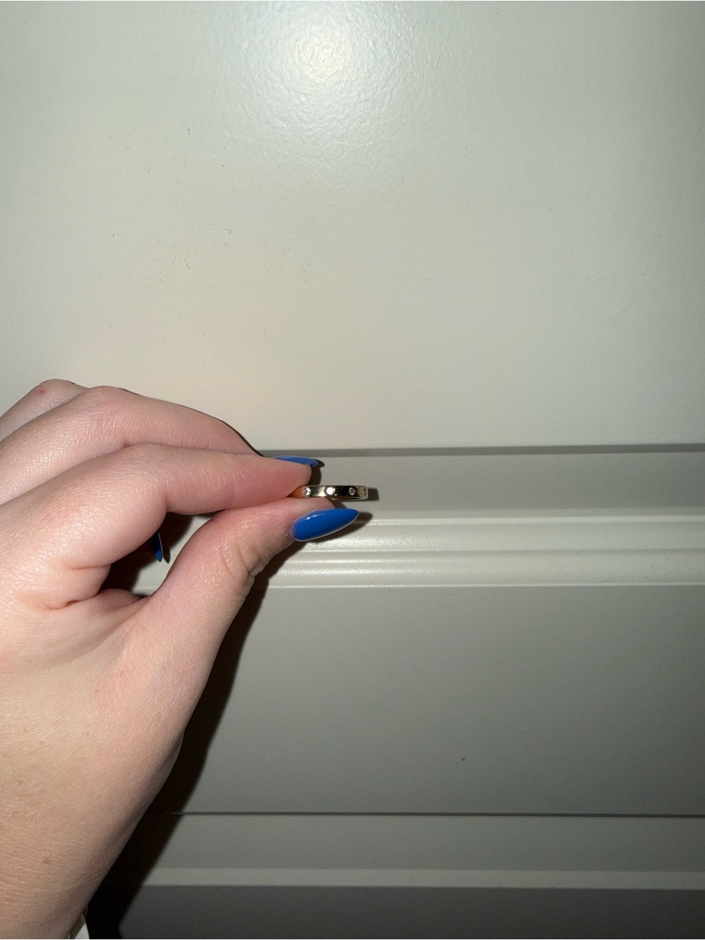 Gold Ring with Silver Specks